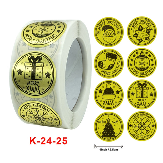 3 PCS Christmas Decoration Gift Series Sticker Label, K-24-25 Sticker