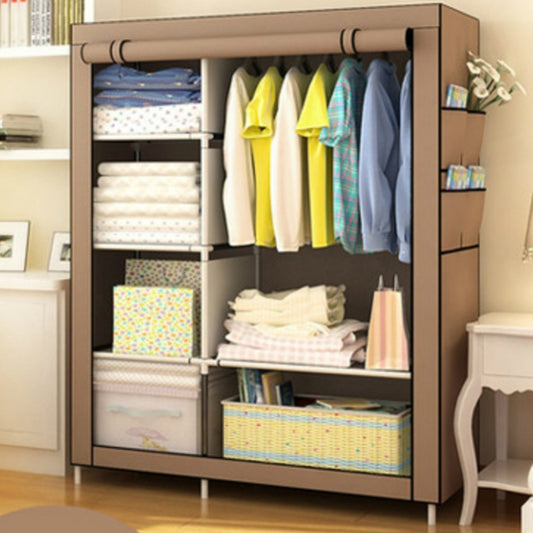 Simple Modern Wardrobe Fabric Special Cloth Closet Assembly Steel Tube Reinforced Steel Frame Storage Cabinet