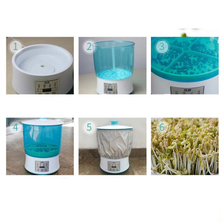 RONGWEI Bean Sprouts Machine Household Automatic Large-Capacity Bean Sprouts Barrel, CN Plug, Double Layer, Double Layer+Plate+ 3m Cable, 3-layer Model+3m Cable, 3-layer+Plate+3m Cable, Double Layer+Double Plate+3m Cable