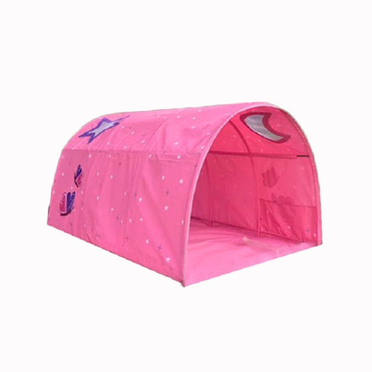 Children Home Bed Crawl Tunnel Game House Tent, Blue, Pink, Blue with Mosquito Net, Pink with Mosquito Net