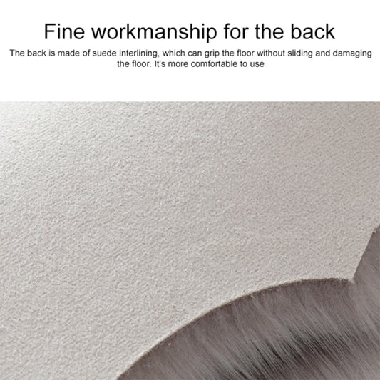 Faux Wool Leather Sofa Carpet Floor Mats Fleece Cushions Bay Window Mats, 60x180cm