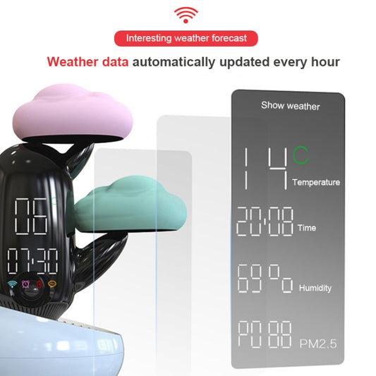 Cloud Weather Time Light Multifunctional Smart Induction Child Wake Up Alarm Clock