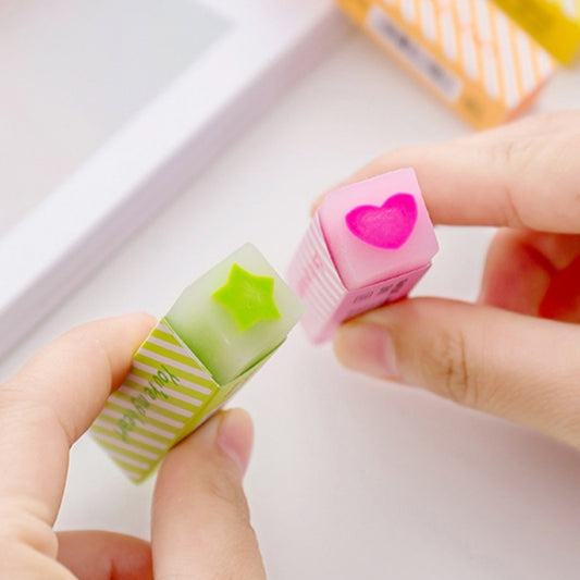 10pcs Long Love Eraser Witing Painting Office & School Supplies, Random Color Delivery, Long Love Eraser