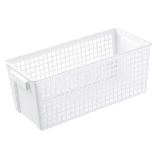 Desktop Snacks & Sundries Storage Basket Rectangular Plastic Storage Basket, Small (White), Small (Light Green), Large (White), Large(Llight Green)