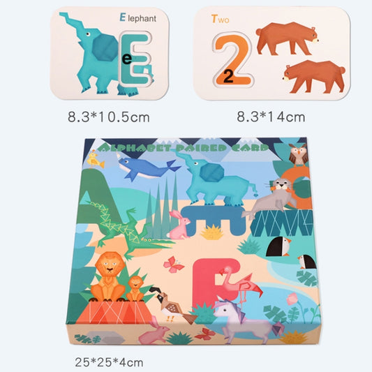 XHN-001 Number Letter Matching Cognitive Card Double-Sided 3D Puzzle Children Puzzle Early Education Toy, XHN-001 Double-Sided 3D Puzzle