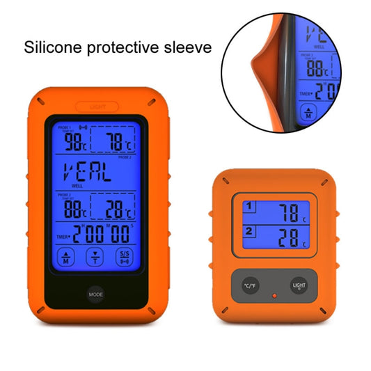 Wireless Food Thermometer Household Touch Screen BBQ Dual-Channel Kitchen Thermometer, TS-TP20