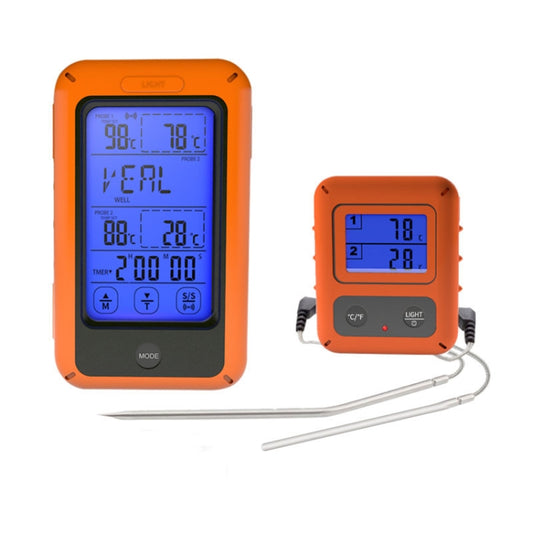 Wireless Food Thermometer Household Touch Screen BBQ Dual-Channel Kitchen Thermometer, TS-TP20