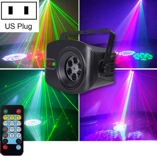 Colorful LED laser room projector with US plug, projecting multi-color light beams