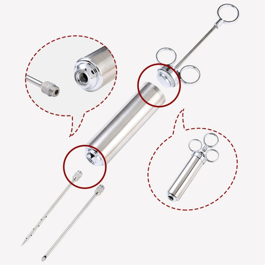 304 Stainless Steel Seasoning Syringe Barbecue Tool Turkey Needle Set, 14 in 1 with Storage Bag