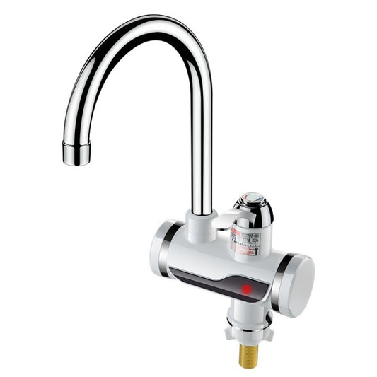 Kitchen Instant Electric Hot Water Faucet Hot & Cold Water Heater EU Plug, Lamp Display Lower Water Inlet, Lamp Display Side Water Inlet, Lamp Display Leakage Protection Lower Water Inlet, Lamp Shows Leakage Protection Side Water Inlet