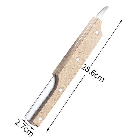 Multifunctional Stainless Steel Coconut Shell Opener With Wooden Handle Coconut Meat Knife Kitchen Gadgets, Coconut Shell Opener