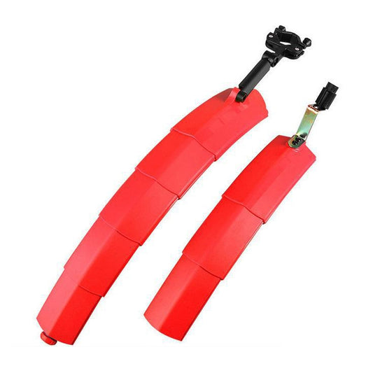 Bicycle Telescopic Folding Mudguard 27.5 Inch Extended Water Retaining LED Taillight