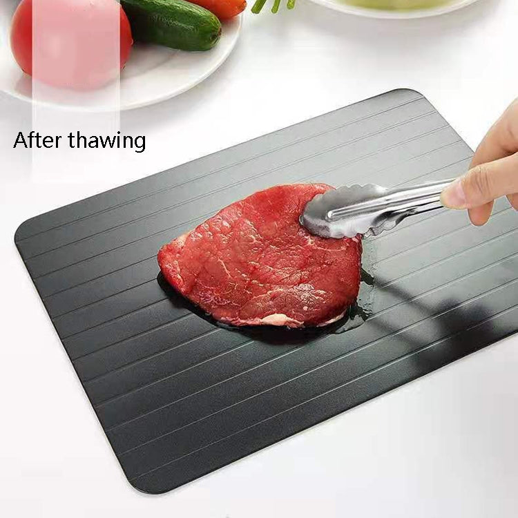 Aluminum thawing plate with ridged surface for quick frozen food thawing