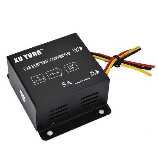 XUYUAN 60W Step-Down Converter 24V to 12V 5A Automotive DC Power Buck Converter