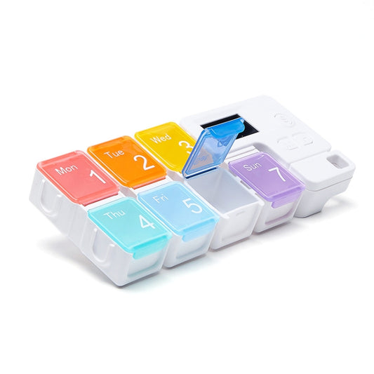 TF-248 7-Cell Smart Timing Reminder Plastic Pill Box Pill Storage Box, TF-248
