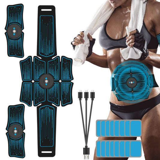 8-Piece Lazy Abdomen Fitness Massager Rechargeable Home Fitness Belt Abdominal Muscle Stickers, 8-Piece Fitness Massager