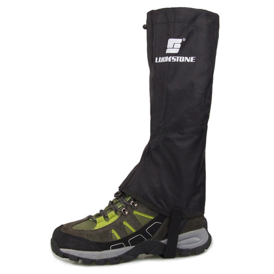 LUCKSTONE Mountaineering Hiking Wear-Resistant Waterproof Cover Lightweight Breathable Muddy Road Anti-Dirty Foot Cover, Foot Cover M (Black)