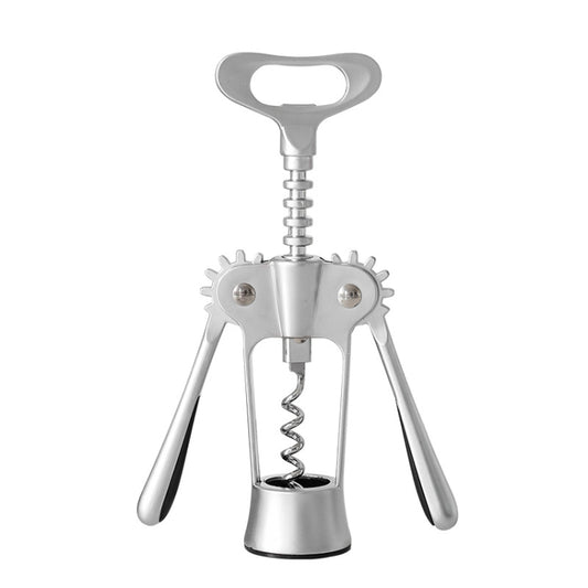 Kitchen Multifunctional Manual Wine Zinc Alloy Bottle Opener, Zinc Alloy Silver