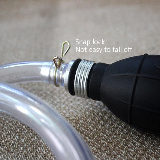 One-Way Valve Manual Oil Pump Oil Pipe Aquarium Water Changer, 15mm Alloy