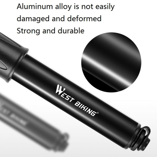 West Biking Bicycle High Pressure Pump Mini Portable Basketball Inflator With Hose, Basketball Inflator With Hose(Black)