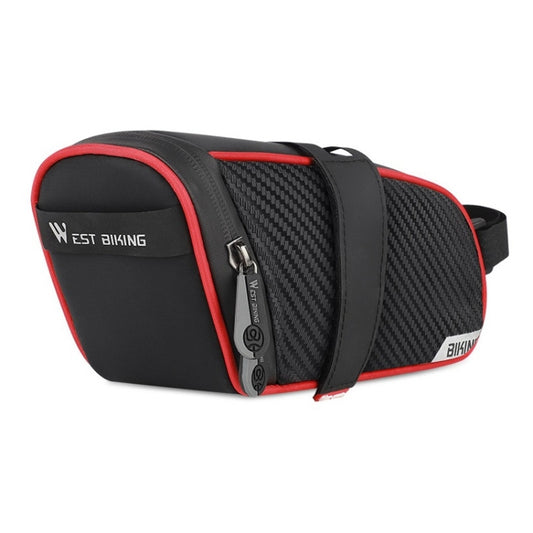 WEST BIKING Bicycle Waterproof Tail Bag Mountain Bike Riding Equipment Saddle Bag, Small (Black Red), Small (Black Gray), Large (Black Red), Large (Black Gray)