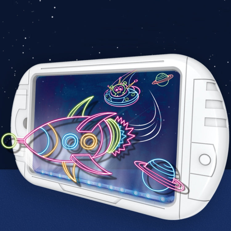 3D Fluorescent Drawing Board Magic Luminous Three-Dimensional Writing Board Graffiti Board Lighting Puzzle Children Drawing Board,Style:, Medium Drawing Board (Space Version), Medium Drawing Board (Ocean Version), Medium Drawing Board (Dinosaur Versi...