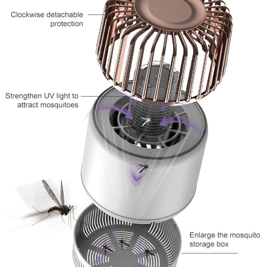 USB Photocatalyst Mosquito Killer Electrical Shock Two-In-One Mosquito Killer, White Gold (Electric Shock + Suction), Black Gold (Electric Shock + Suction), White (Electric Shock), Black (Electric Shock)