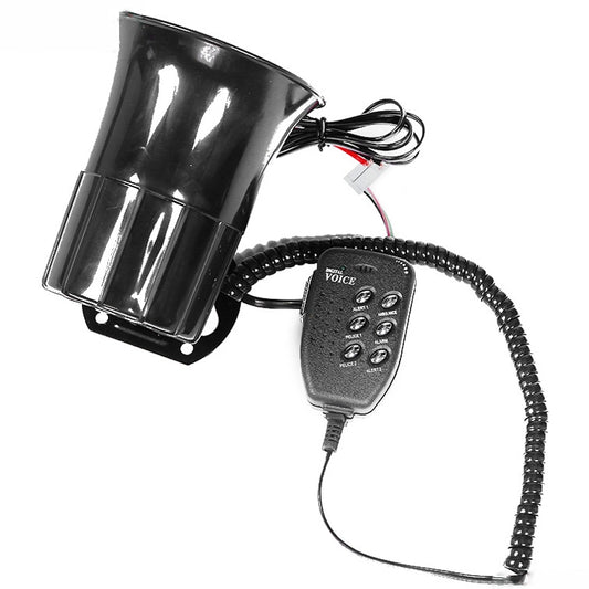 Car Motorcycle Horn 12V Alarm Horn 6-Tone Loudspeaker, 6-Tone