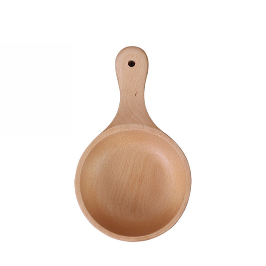 Instant Noodle Bowl Wooden Kimchi Bowl Fruit Salad Wooden Bowl With Handle, Small, Large