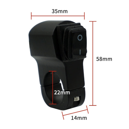 Motorcycle Aluminum Alloy Waterproof Headlight Switch Modification Breakdown Switch, Headlight Switch