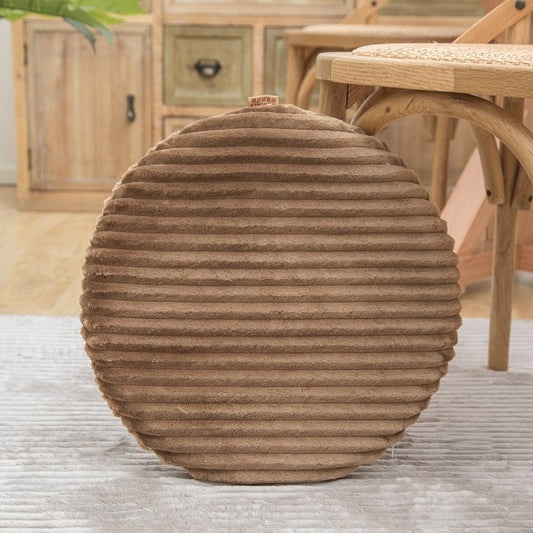 Flannel Round Cushion Dust Cover, Size: 40x40cm, Water Green, Leather Pink, Coffee Color, Cash, Deep Gray, Light Gray