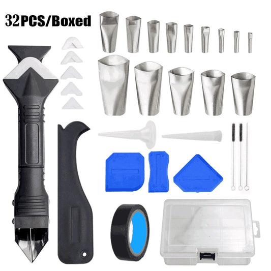 32 PCS / Set Metal Scraper Nozzle Application Polishing Grout Scraping Beauty Sewing Tools, 32 PCS / Set