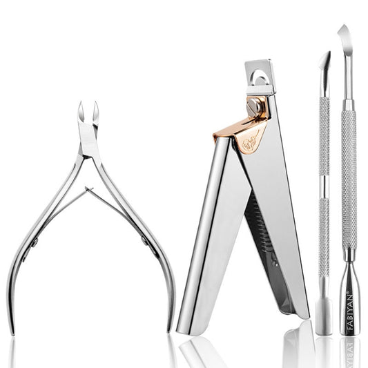 FABIYAN Nail Art Scissors Set Stainless Steel Nail Clippers Dead Skin Scissors Remover Steel Push, Set 1, Set 2, Set 3, Set 4, Set 5