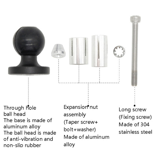 N-P090 Hollow Ball Head Loading Mobile Phone Bracket Handlebar Holder, N-P090