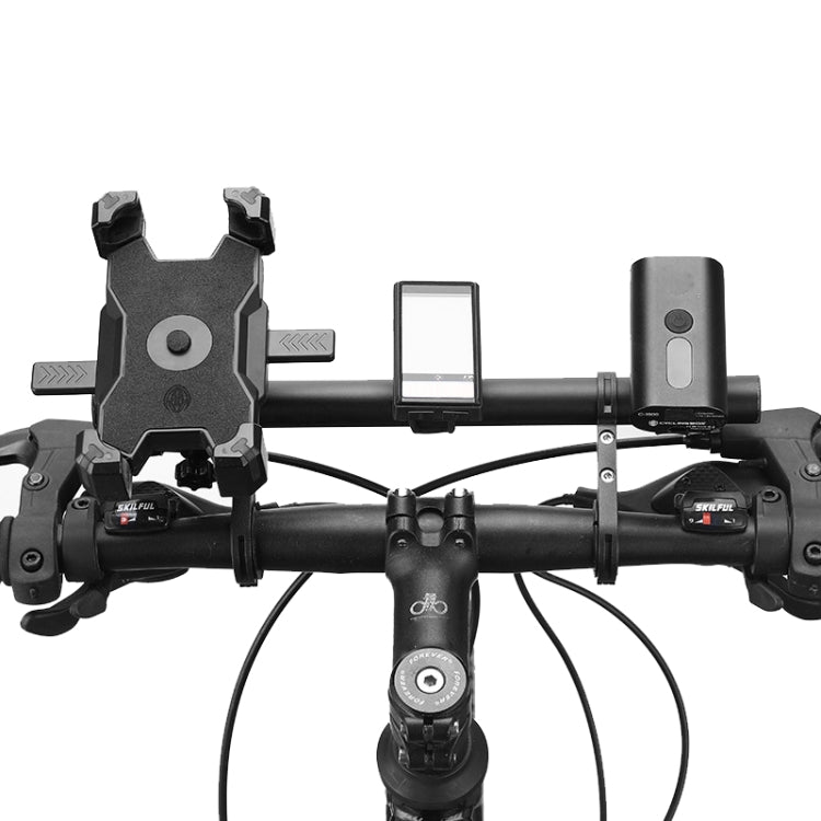 BG-798 30cm Bicycle Extension Bracket Double Rod Aluminum Flashlight Stopwatch Headlight Expansion Bracket, BG-798