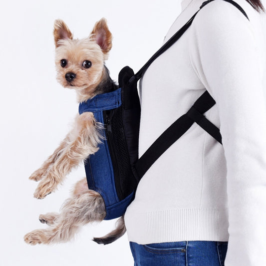 Dog Going Out Foldable On Chest Backpack Pet Carrier Bag, Blue Denim (Four Seasons), Light Color Cowboy (Four Seasons), Apricot Lattice (Four Seasons)