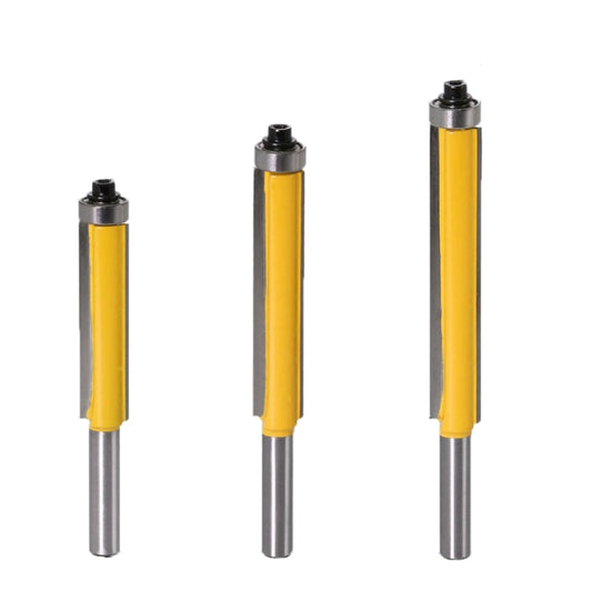 8-Handle Extended Trimming Cutter With Bearing Woodworking Line Milling Cutter, Specification:, 8x1/2x76.2mm, 3 PCS/Set, 8x1/2x50.8mm, 8x1/2x63.5mm