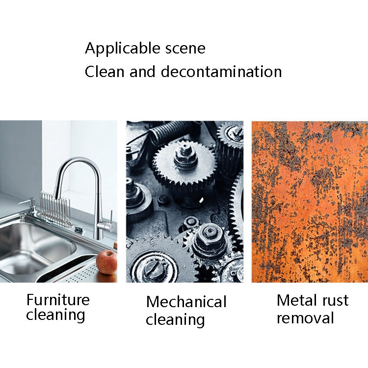 Mini cleaning brush for removing dirt from metal surfaces and small parts