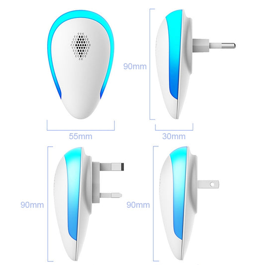 Dual-frequency Ultrasonic Mosquito Repellent Household Insect Repellent for Pregnant Women and Children, US Plug, UK Plug, EU Plug