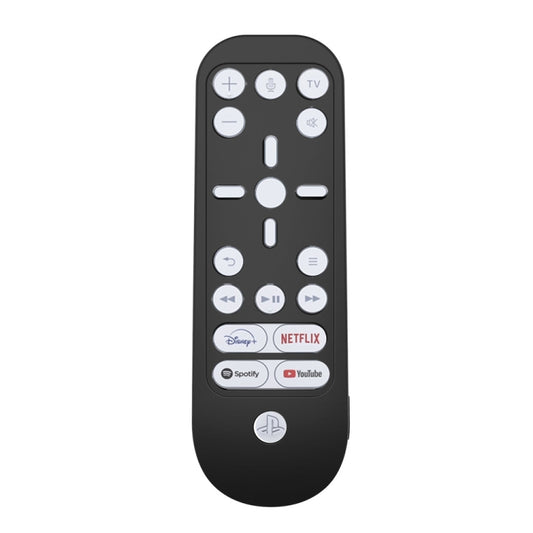 Black silicone remote protective cover with button cutouts and speaker openings