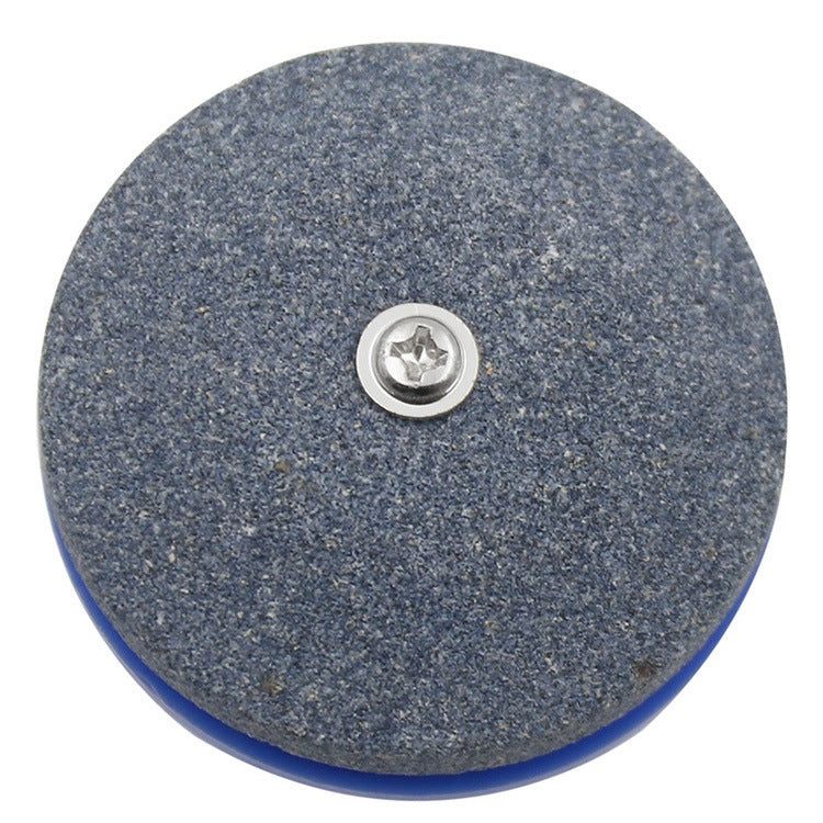 Round grinding stone head with blue edge and abrasive disc