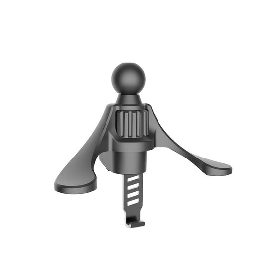 Black car air-vent phone bracket with hook arms and vent clip