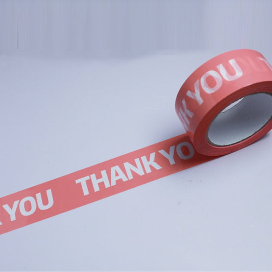 Packed Express Thank You Sealing Tape, White Bottom Black Word, Pink Bottom Black Word, Pink Bottom White Word