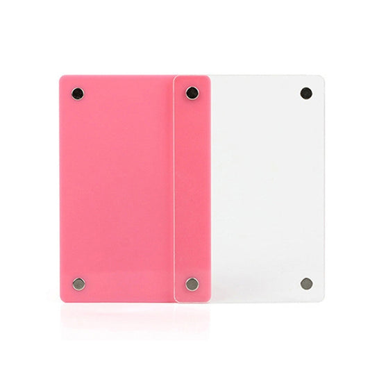 3 Inch Photo Acrylic Photo Frame Refrigerator Magnetic Sticker For Polaroid, 98 Persent Translucent, Wave Point, Pink, Blue