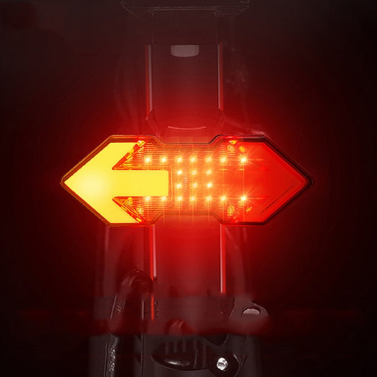 Bicycle remote tail light warning light with bright red arrow LEDs