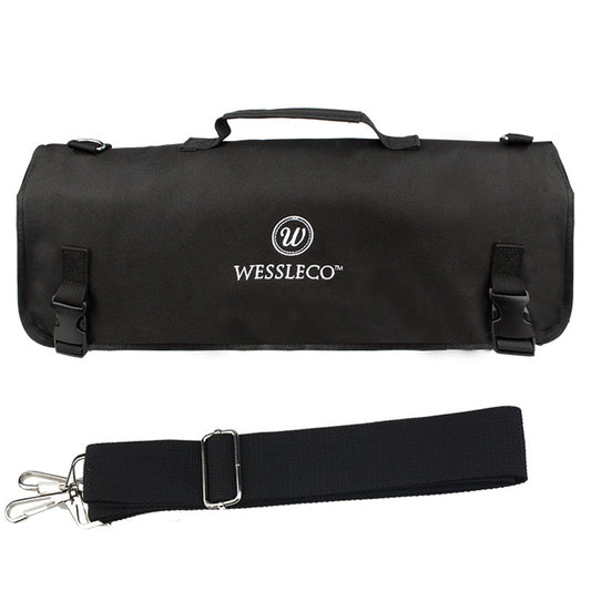 WESSLECO Chef Knife Storage Bag Knife Roll Bag, WESSLECO Black
