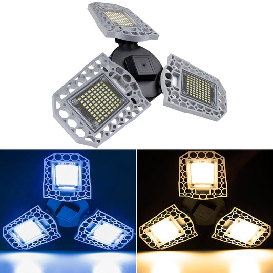 LED Industrial Mining Light Waterproof Light Sensor Folding Tri-Leaf Garage Lamp, 60W, 80W, 100W