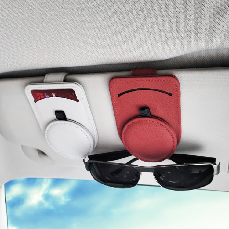 538 Car Glasses Clip Car Sun Visor Card Storage Clip, Black, Red, Gray, Beige, Brown