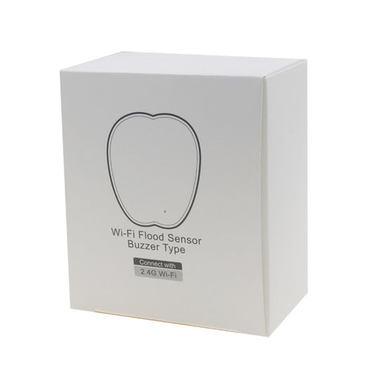 Wi-Fi flood sensor buzzer type alarm box with heart-shaped sensor graphic
