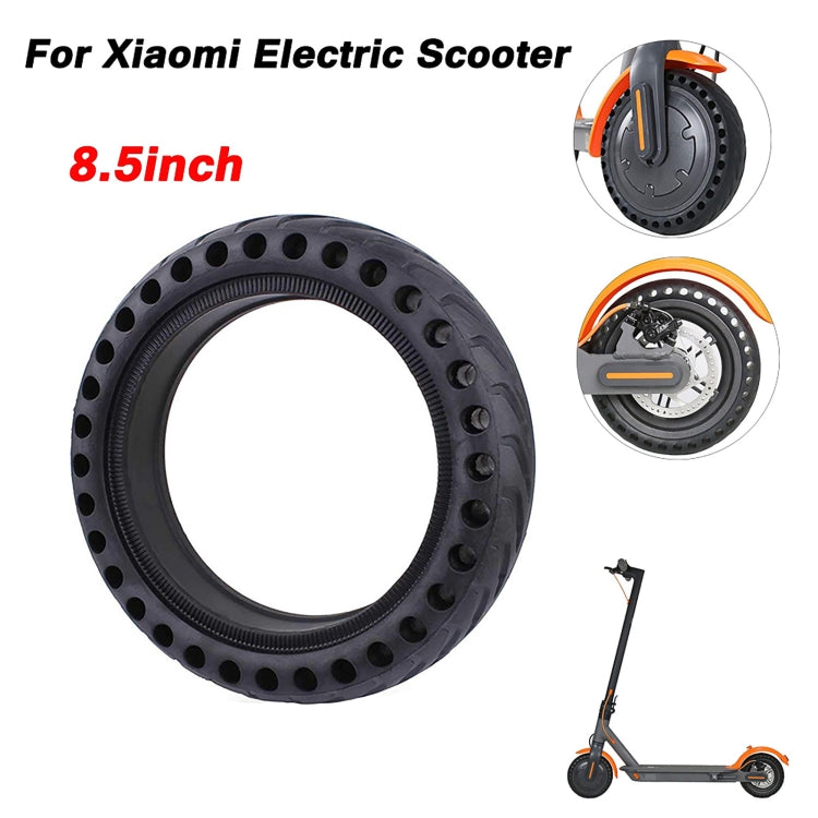 8.5-inch replacement scooter tire, black with vented sidewall and thick tread